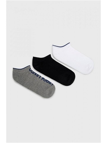 Ponožky Calvin Klein pánské šedá barva