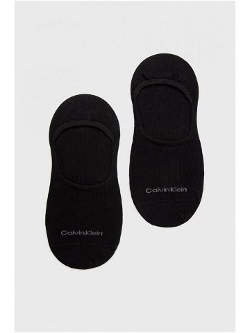 Ponožky Calvin Klein 2-pack dámské černá barva