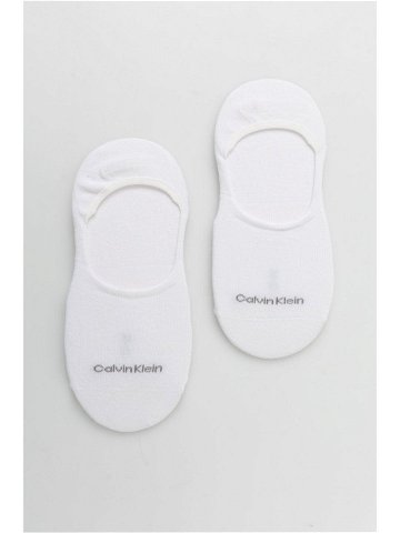 Ponožky Calvin Klein 2-pack dámské bílá barva