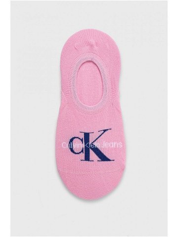 Ponožky Calvin Klein Jeans dámské růžová barva