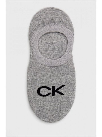 Ponožky Calvin Klein dámské šedá barva