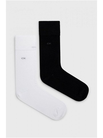 Ponožky Calvin Klein 2-pack pánské bílá barva