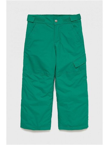 Dětské kalhoty Columbia zelená barva