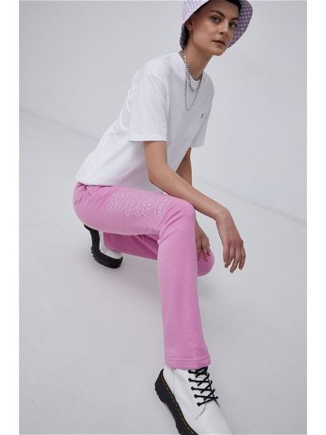 Kalhoty adidas Originals HF6771 dámské růžová barva s aplikací