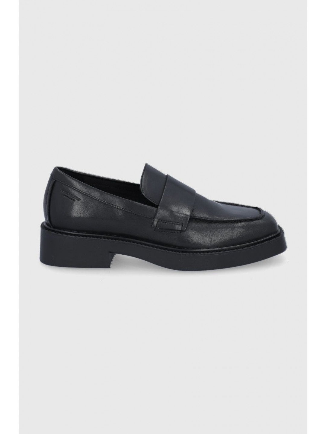 Kožené mokasíny Vagabond Shoemakers dámské černá barva na plochém podpatku