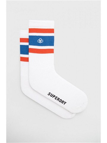 Ponožky Superdry pánské bílá barva