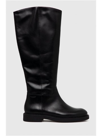Kožené boty Vagabond Shoemakers Alex W dámské černá barva na plochém podpatku lehce zateplené