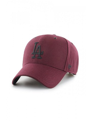 Čepice 47brand MLB Los Angeles Dodgers fialová barva s aplikací