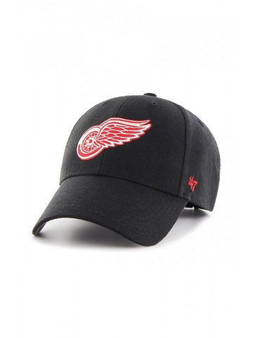 Čepice 47brand NHL Detroit Red Wings černá barva s aplikací
