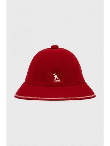 Vlněný klobouk Kangol červená barva vlněný
