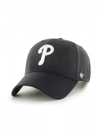 Čepice 47brand MLB Philadelphia Phillies černá barva s aplikací