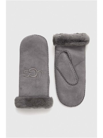 Semišové rukavice UGG dámské šedá barva 20932-BLK