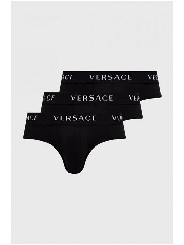 Spodní prádlo Versace 3-pack pánské černá barva AU04319
