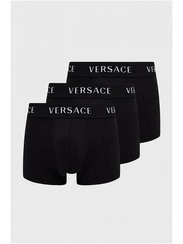 Boxerky Versace 3-pack pánské černá barva AU04320