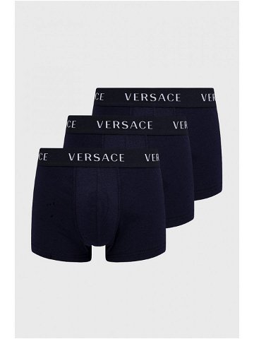 Boxerky Versace 3-pack pánské tmavomodrá barva AU04320