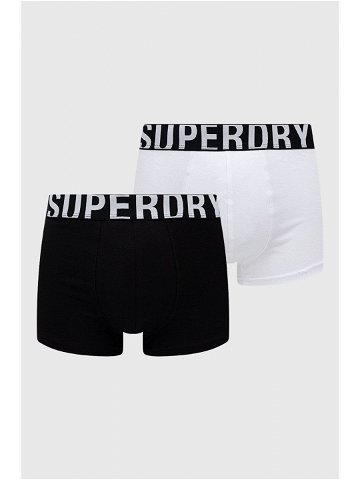 Boxerky Superdry 2-pack bílá barva