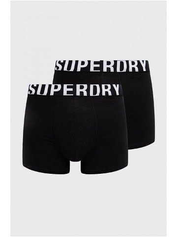 Boxerky Superdry 2-pack černá barva