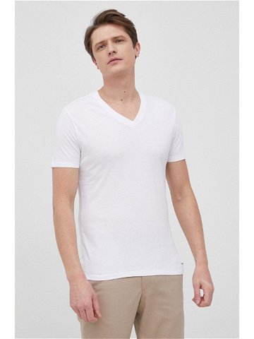 Bavlněné tričko Michael Kors bílá barva hladký