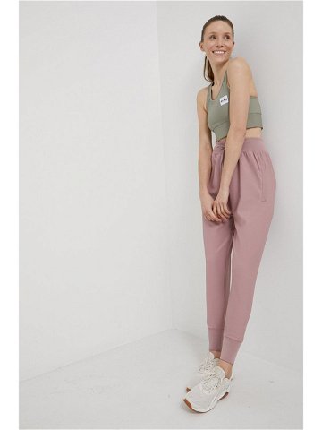 Kalhoty Eivy dámské růžová barva hladké
