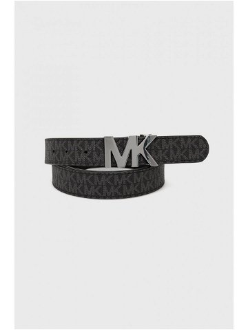 Oboustranný kožený pásek Michael Kors pánský černá barva