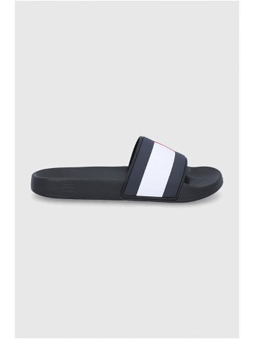 Pantofle Tommy Hilfiger pánské černá barva