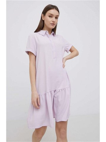 Šaty JDY fialová barva mini jednoduchý