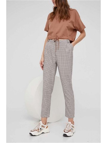 Kalhoty Answear Lab dámské růžová barva jednoduché high waist