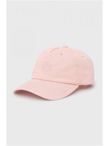 Čepice Pepe Jeans Tacio růžová barva s aplikací