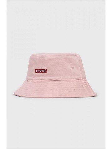 Bavlněná čepice Levi s růžová barva bavlněný