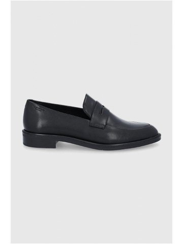Kožené mokasíny Vagabond Shoemakers Frances dámské černá barva na plochém podpatku