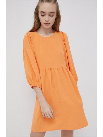 Šaty JDY oranžová barva mini áčková