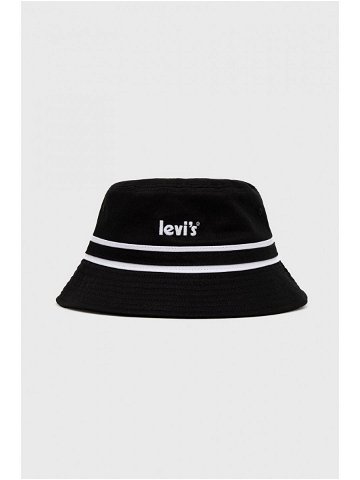 Bavlněný klobouk Levi s černá barva bavlněný D6627 0002-59