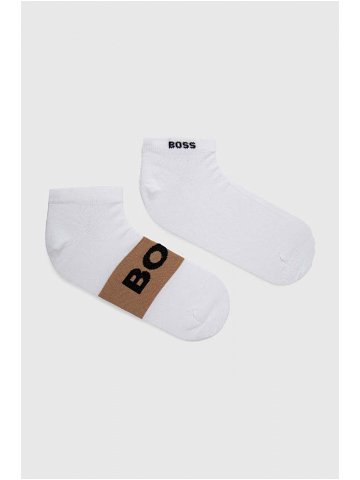 Ponožky BOSS 2-pack pánské černá barva