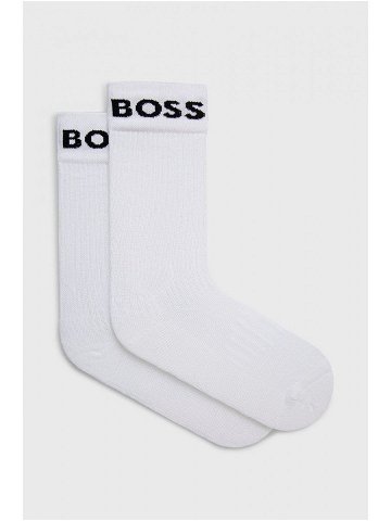 Ponožky BOSS 2-pack pánské bílá barva 50469747