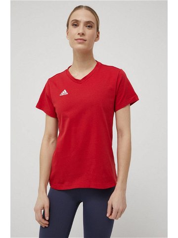 Tričko adidas Performance Entrada 22 HC0441 dámský červená barva