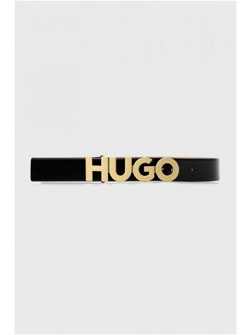 Kožený pásek HUGO dámský černá barva 50470629
