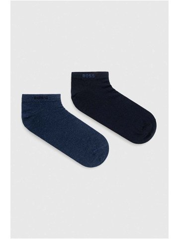 Ponožky BOSS 2-pack pánské šedá barva 50467730