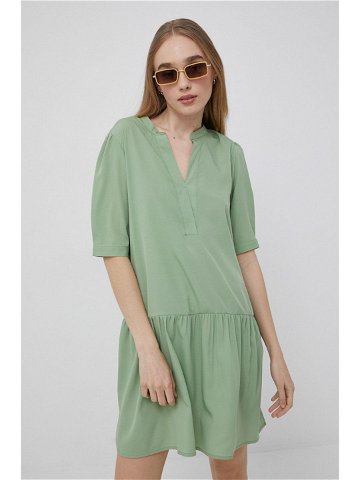 Šaty JDY zelená barva mini jednoduchý