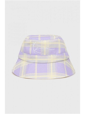 Oboustranný klobouk Karl Kani fialová barva KA2210431-purple