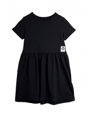 Dívčí šaty Mini Rodini černá barva mini áčková