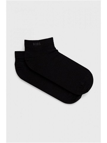 Ponožky BOSS 2-pak pánské černá barva