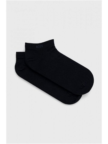 Ponožky BOSS 2-pak pánské tmavomodrá barva