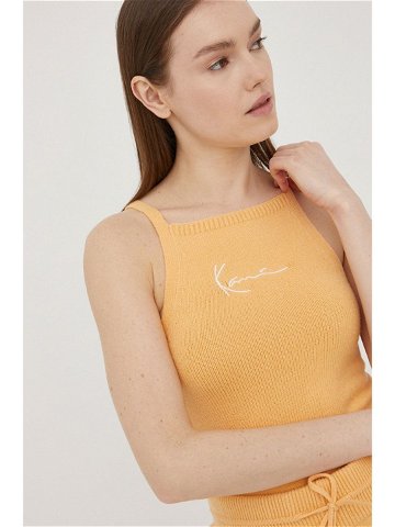 Top Karl Kani dámský oranžová barva