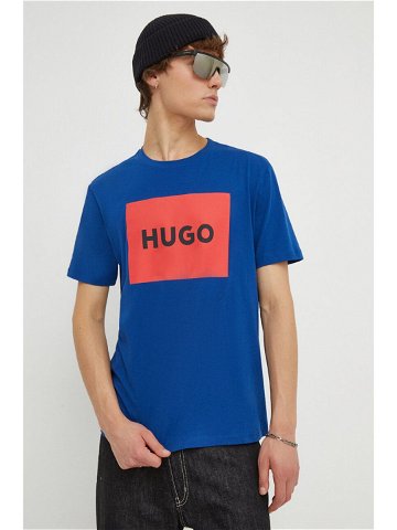 Bavlněné tričko HUGO s potiskem 50467952