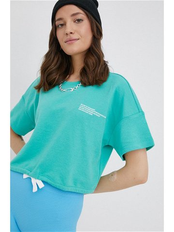 Bavlněné tričko Only tyrkysová barva