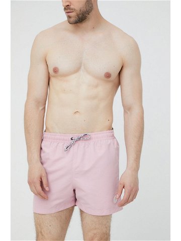 Plavkové šortky Pepe Jeans Remo D růžová barva