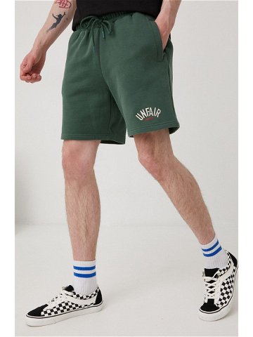 Bavlněné šortky Unfair Athletics pánské zelená barva