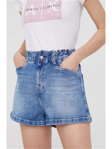 Džínové šortky Pepe Jeans Reese Short dámské hladké high waist