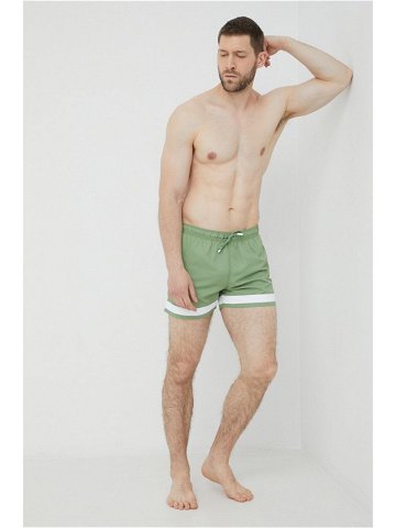 Plavkové šortky United Colors of Benetton zelená barva