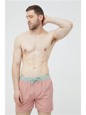 Plavkové šortky Selected Homme Homme růžová barva